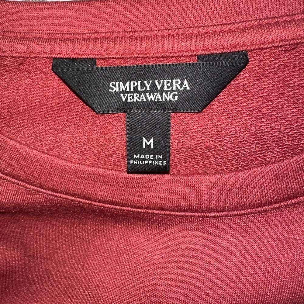 Simply Vera Vera Wang Coral Ruffle-Hem Long Sleeve Top - Picture 4 of 4